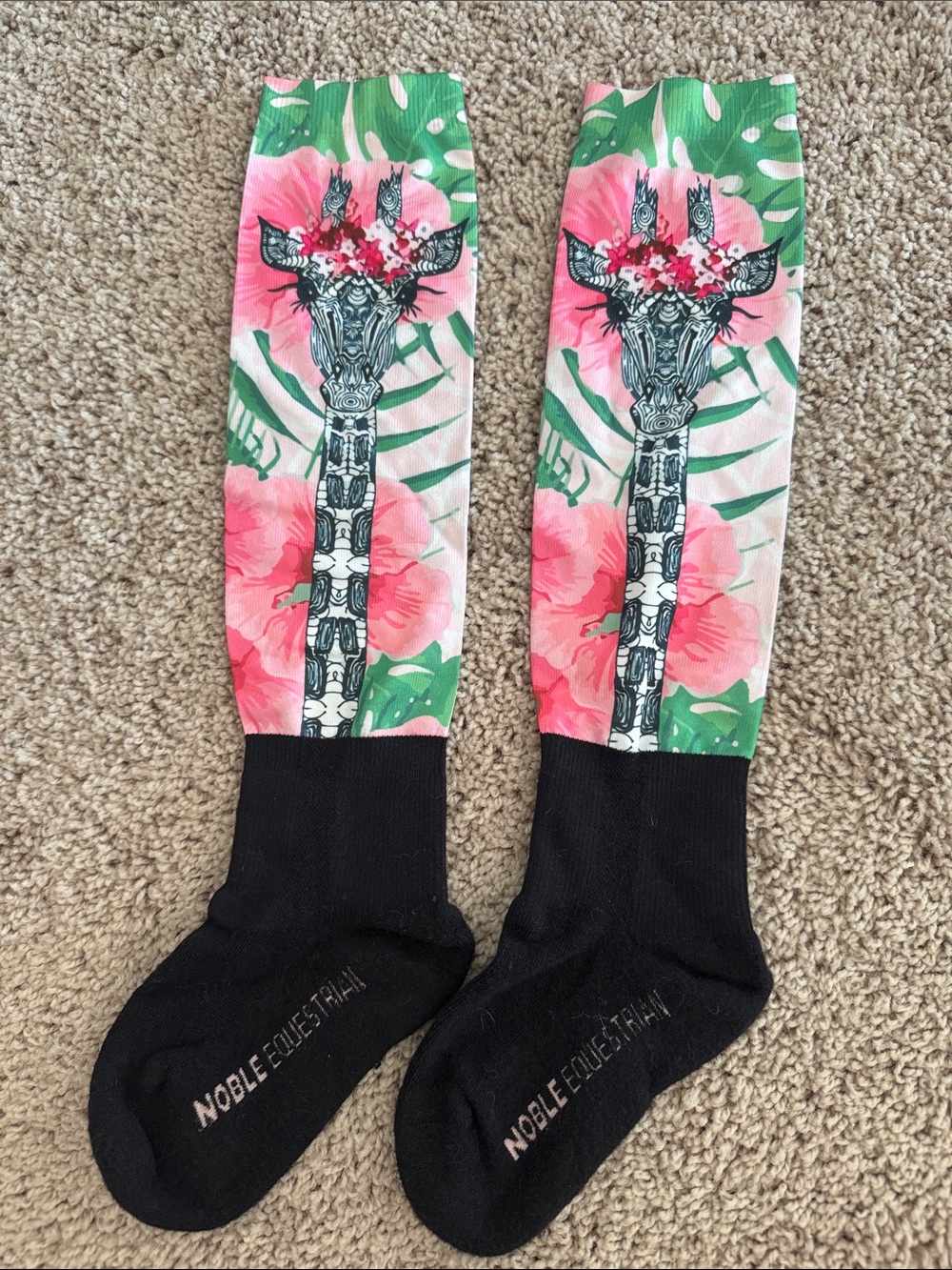 Kids Noble Equestrian Peddies Over The Calf Boot Socks